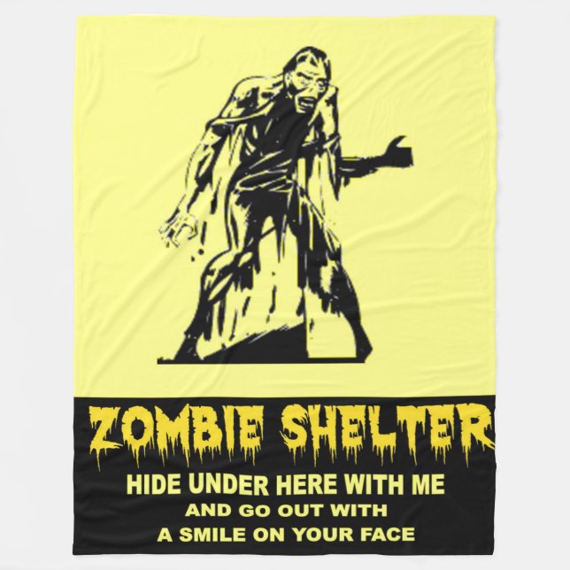 ZOMBIE SHELTER FLEECE BLANKET (Front)