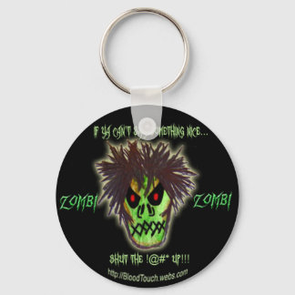 zombie shutup keychain