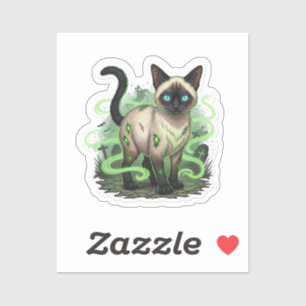 Zombie Siamese – Creepy Siamese Cat Halloween Sticker
