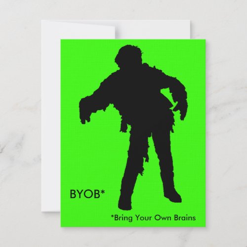 Zombie Silhouette Invitation