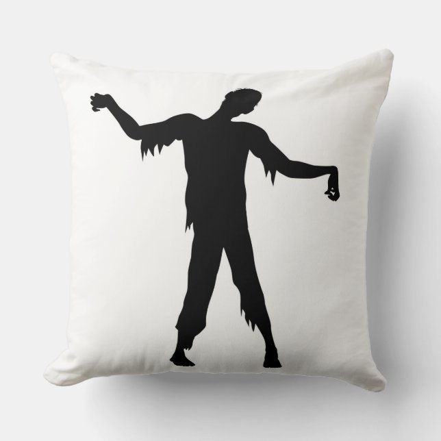Zombie silhouette throw pillow (Front)
