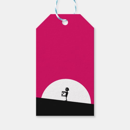 Zombie Silhouette with Full Moon Gift Tags