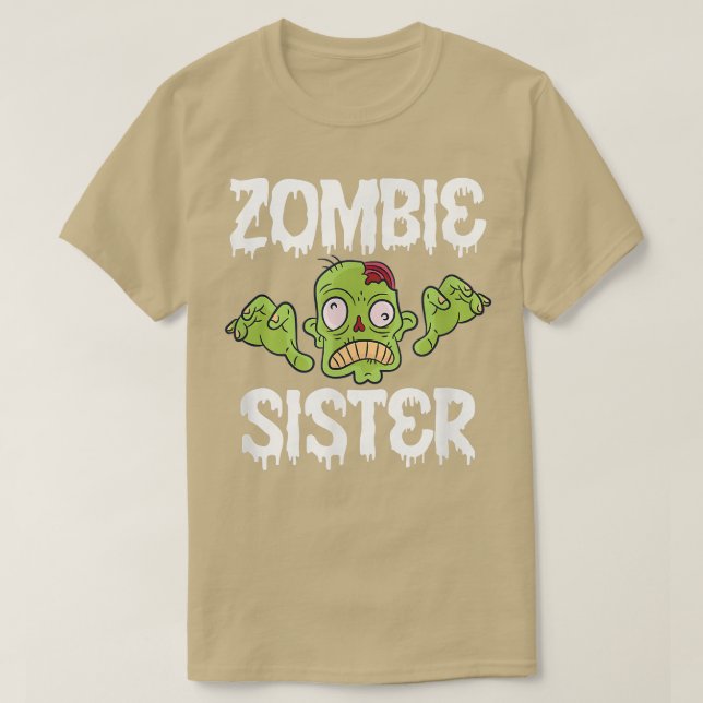 Zombie Sister Sister Matching Family Halloween 695 T-Shirt (Design Front)