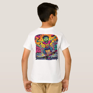Zombie Skateboarder Halloween Kids T-Shirt – Cool