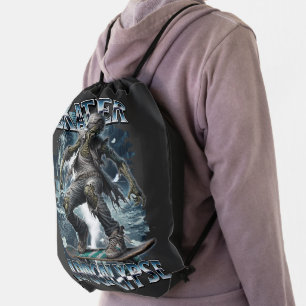 ZOMBIE SKATER APOCALYPSE DRAWSTRING BAG