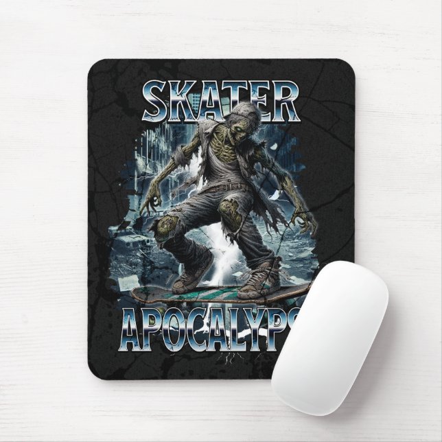 ZOMBIE SKATER APOCALYPSE MOUSE PAD (With Mouse)