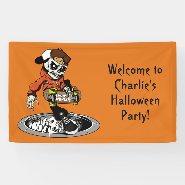 Zombie Skater custom text & color banner (Horizontal)