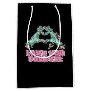 Zombie Skeleton Heart And Hands Classic Look Medium Gift Bag
