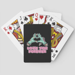 Zombie Skeleton Heart And Hands Classic Look Poker Cards