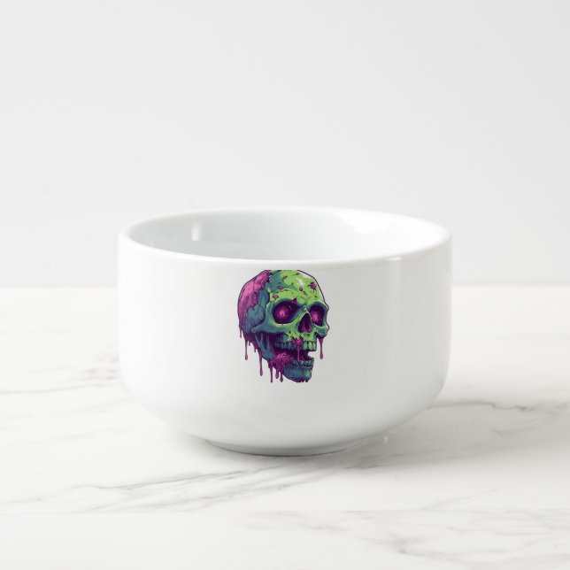 Zombie Skull Apocalypse Soup Mug (Front)
