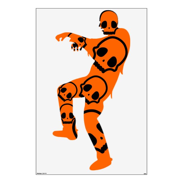 Zombie Skull Wall Sticker (Front)
