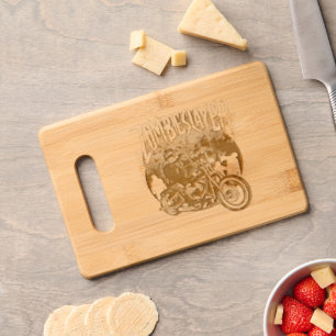 Zombie Slayer Biker Chopper Motorcycle Funny  Engraved Cutting Board