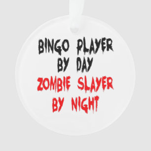 Zombie Slayer Bingo Player Ornament