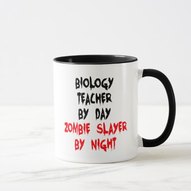 Zombie Slayer Biology Teacher Mug (Right)