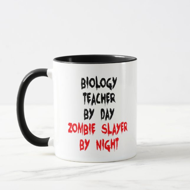 Zombie Slayer Biology Teacher Mug (Left)
