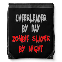 Zombie Slayer Cheerleader Drawstring Bag Zombie Slayer Cheerleader Drawstring Bag