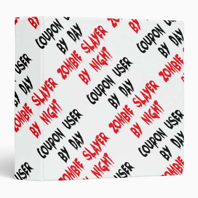 Zombie Slayer Coupon User Binder (Front/Spine)