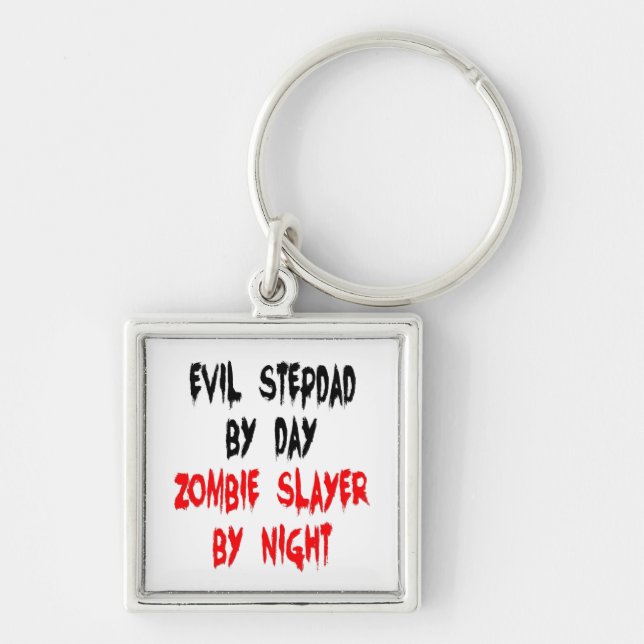 Zombie Slayer Evil Stepdad Keychain (Front)