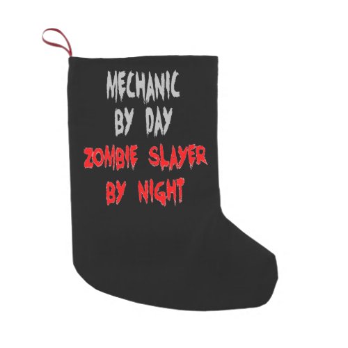 Zombie Slayer Mechanic Small Christmas Stocking