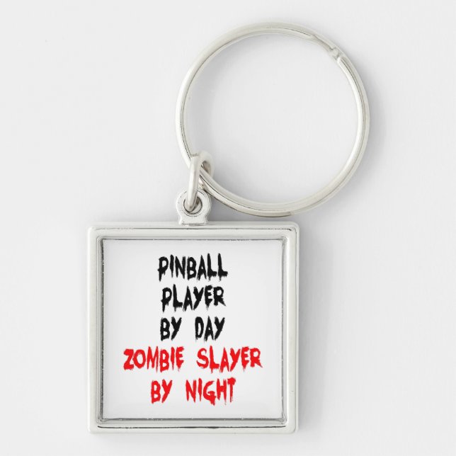 Zombie Slayer Pinball Player Keychain (Front)