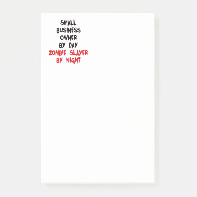 Zombie Slayer Small Business Owner Post-it Notes (Front)