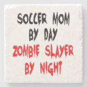 Zombie Slayer Soccer Mom Stone Coaster (Front)