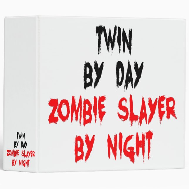 Zombie Slayer Twin 3 Ring Binder (Front/Spine)