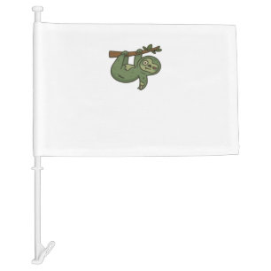 Zombie Sloth Classic T-Shirt Car Flag