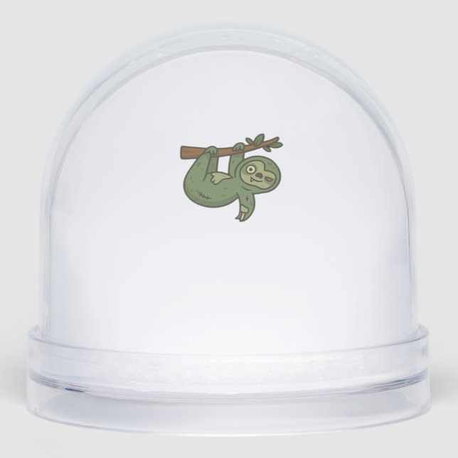 Zombie Sloth Classic T-Shirt Snow Globe (Front)