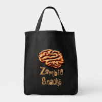 Zombie Snacks Brains Halloween Trick Or Treat Bag