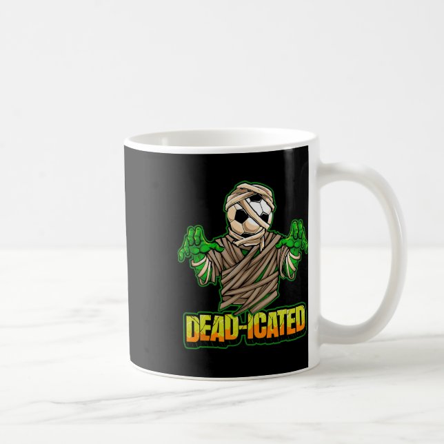 Zombie Soccer Player Scary Soccer Halloween  Coffee Mug (Right)