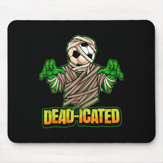Zombie Soccer Player Scary Soccer Halloween  Mouse Pad (Front)