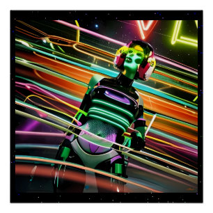 Zombie Space Disco Poster