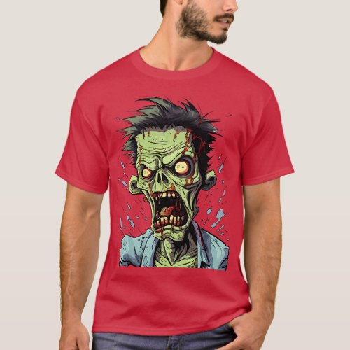Zombie Spooky Halloween Horror Goth Zombies 2 T_Shirt