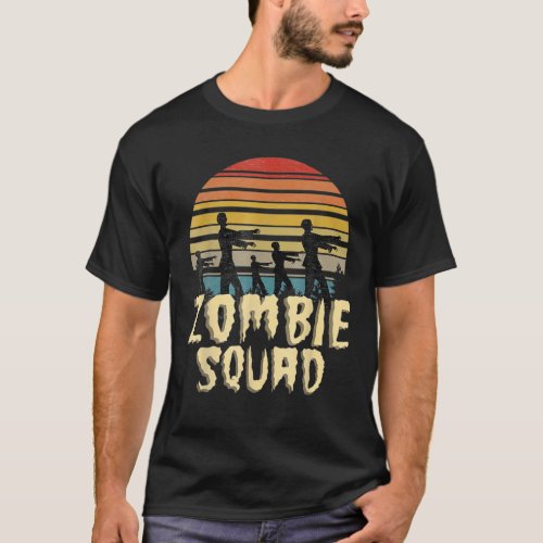 Zombie Squad Retro Halloween Group Costume Boys Gi T_Shirt