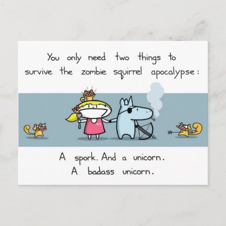 Zombie Squirrel Apocalypse Postcard