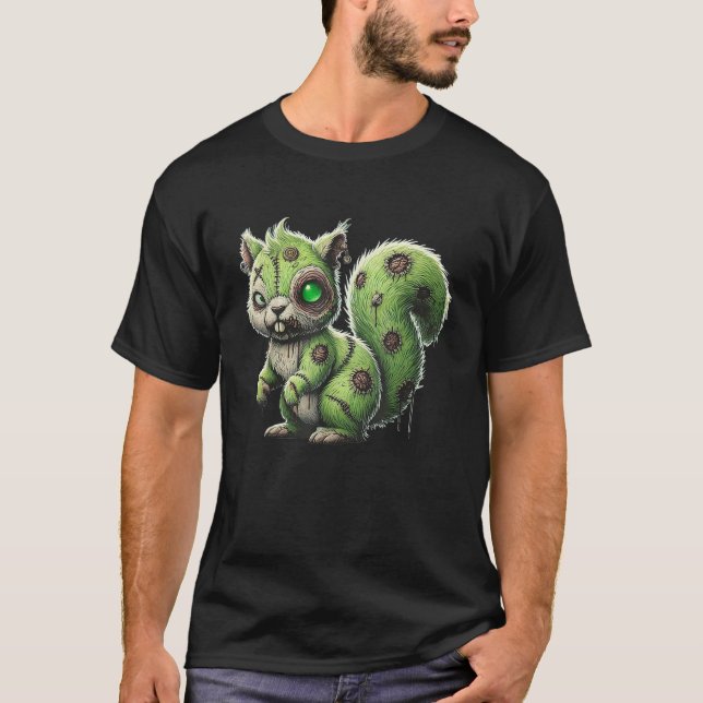 Zombie Squirrel Halloween Zombie Squirrel Zombie L T-Shirt (Front)
