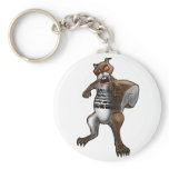 Zombie Squirrel Keychain