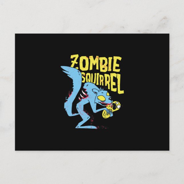 Zombie Squirrel Postcard (Front)