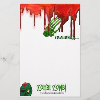 Zombie Stationery by ZombiZombi at Zazzle