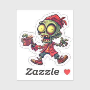 Zombie Sticker – Cool Horror Halloween 2025