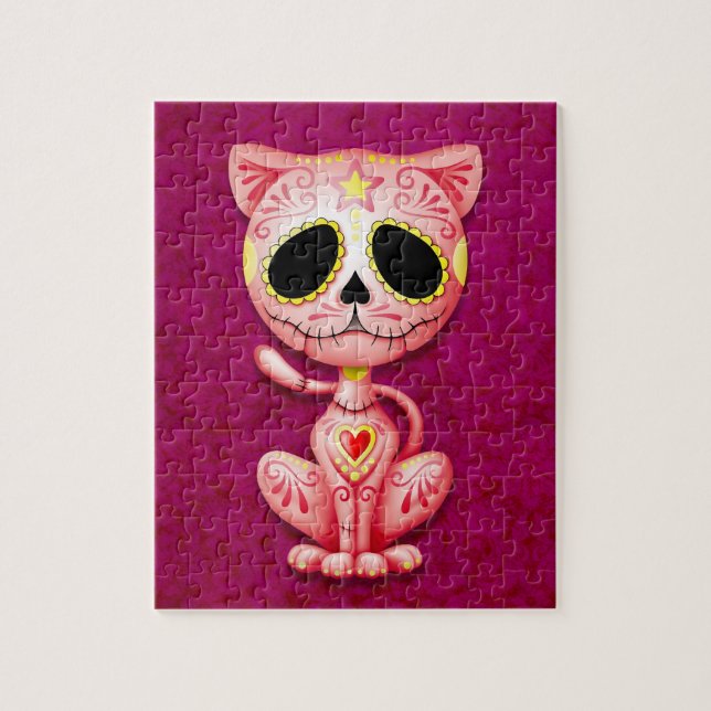 Zombie Sugar Kitten, pink Jigsaw Puzzle (Vertical)