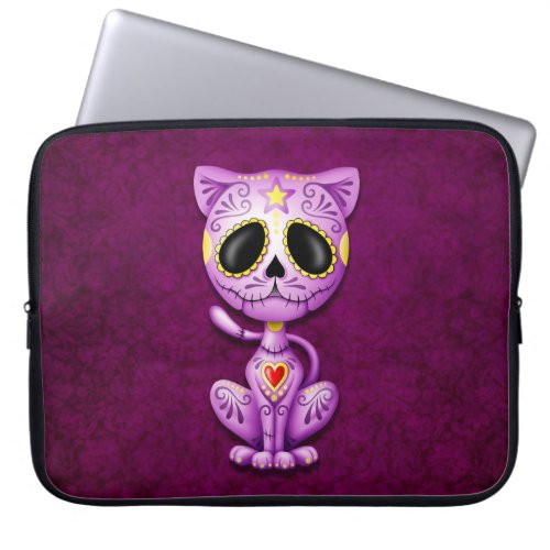 Zombie Sugar Kitten purple Laptop Sleeve
