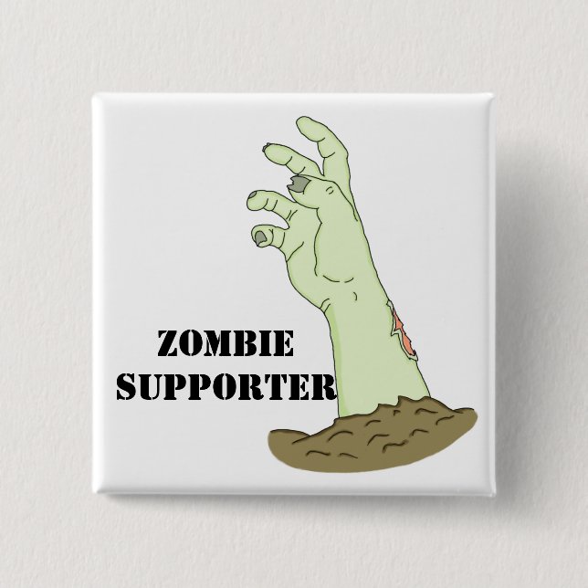 Zombie Supporter Pinback Button (Front)