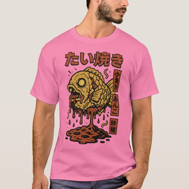 Zombie Taiyaki – Creepy Japanese Fish Pastry Horro T-Shirt (Front)