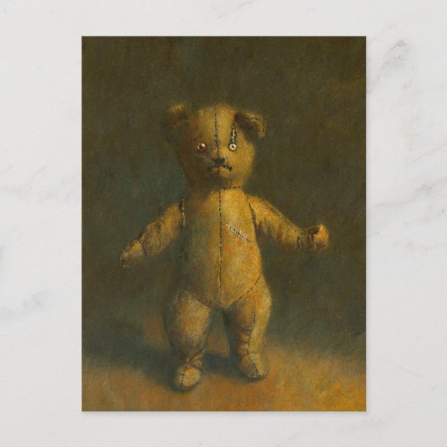 Zombie Teddy Bear Postcard (Front)
