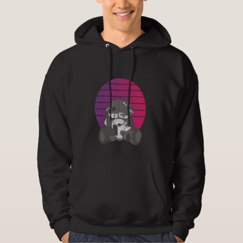 Zombie teddy spooky teddy creepy cute horror theme hoodie