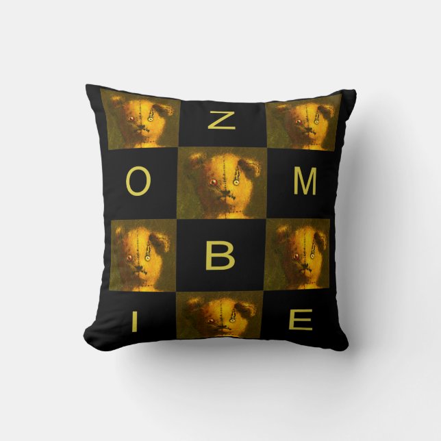 Zombie  Teddy Throw Cushion (Front)