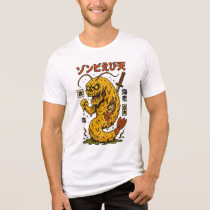 Zombie Tempura Shrimp – Creepy Kawaii Japanese Foo Tri-Blend Shirt