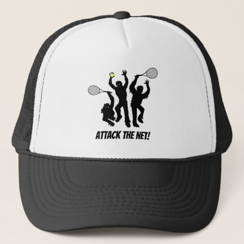 Zombie Tennis Player Attack Trucker Hat